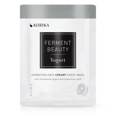 KORIKA FermentBeauty Hydrating Face Sheet Mask with Fermented Yogurt and Hyaluronic Acid hidratá