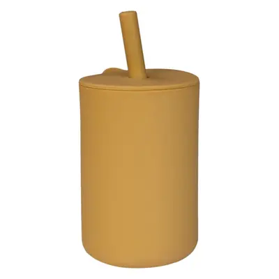 Tryco Silicone Cup and Straw bögre szívószállal Honey Gold 1 db