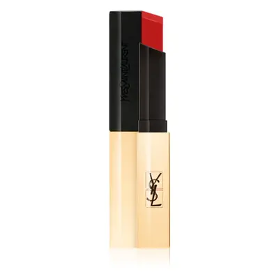 Yves Saint Laurent Rouge Pur Couture The Slim vékony mattító rúzs bőr hatással árnyalat 28 True 