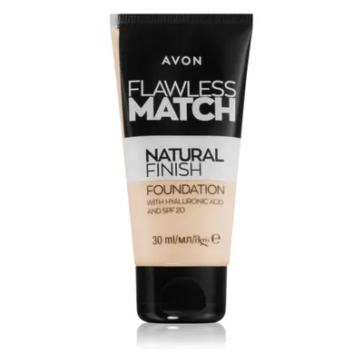 Avon Flawless Match Natural Finish hidratáló alapozó SPF 20 árnyalat 140P Light Ivory 30 ml