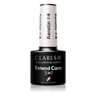 Claresa Extend Care 5 in 1 Keratin bázis lakk zselés műkörömhöz tápláló hatással árnyalat #4 5 g