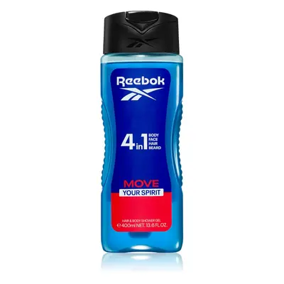 Reebok Move Your Spirit felfrissítő tusfürdő gél 4 in 1 400 ml