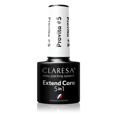 Claresa Extend Care 5 in 1 Provita bázis lakk zselés műkörömhöz regeneráló hatással árnyalat #5 