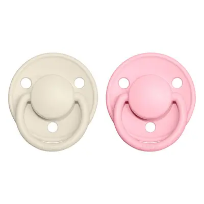 BIBS De Lux Natural Rubber Size 2: 6+ months cumi Ivory / Baby Pink 2 db