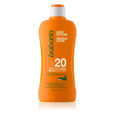 Babaria Sun Protective vízálló napozótej SPF 20 200 ml