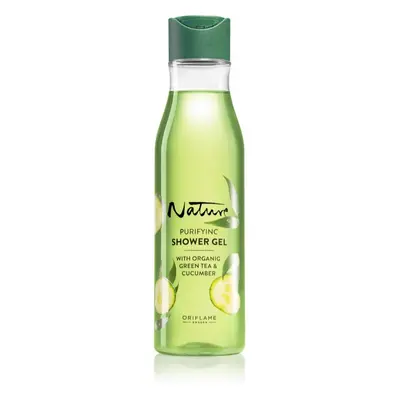 Oriflame Love Nature Green Tea & Cucumber tisztító tusoló gél tejsavval 250 ml