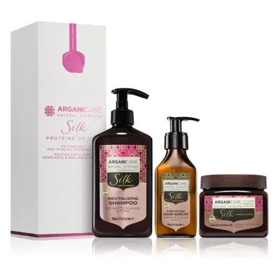 Arganicare Silk Protein Detangling and Shining Program Set ajándékszett (revitalizáló hatású)