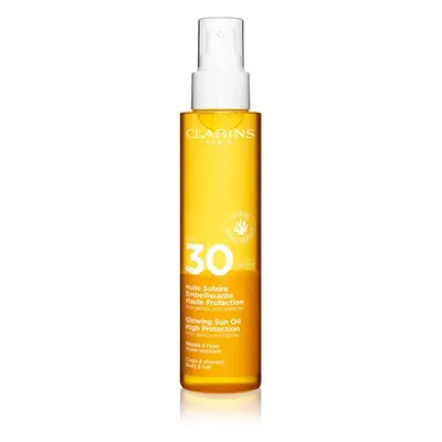 Clarins Sun Care Glowing Oil száraz olaj hajra és a testre SPF 30 150 ml