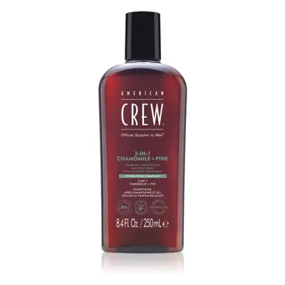 American Crew 3 in 1 Chamimile + Pine 3 az 1 sampon, kondicionáló és tusfürdő uraknak 250 ml