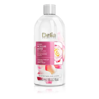 Delia Cosmetics Micellar Water Rose Petals Extract micellás tisztító víz nyugtató hatással 500 m