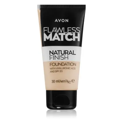 Avon Flawless Match Natural Finish hidratáló alapozó SPF 20 árnyalat 120N Porcelain 30 ml