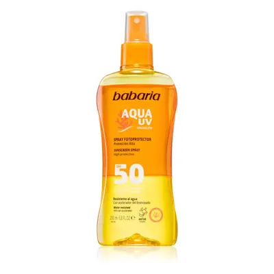 Babaria Sun Aqua UV napozó spray SPF 50 200 ml