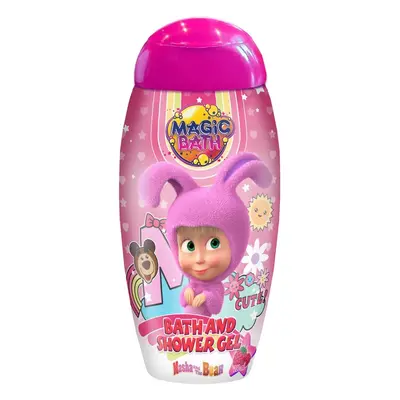 Masha & The Bear Magic Bath Bath & Shower Gel tusoló- és fürdőgél gyermekeknek Raspberry 200 ml