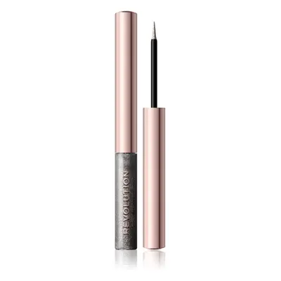 Makeup Revolution Ultimate Lights metál hatású folyékony szemhéjtus árnyalat Silver Flash 2,4 ml