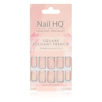 Nail HQ Square műköröm Elegant French 24 db