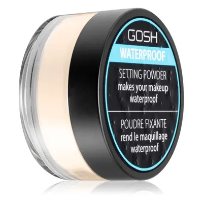 Gosh Waterproof Setting Powder fixáló púder vizálló hatással árnyalat 001 Transparent 7 g