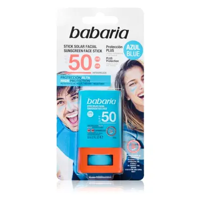 Babaria Blue Face Sun Stick védő hidratáló stick az arcra és az érzékeny részekre SPF 50 20 ml