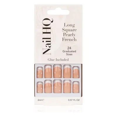 Nail HQ Long Square műköröm Pearly French 24 db