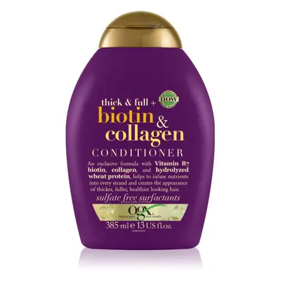 OGX Biotin & Collagen dúsító kondicionáló a hajtérfogat növelésére 385 ml