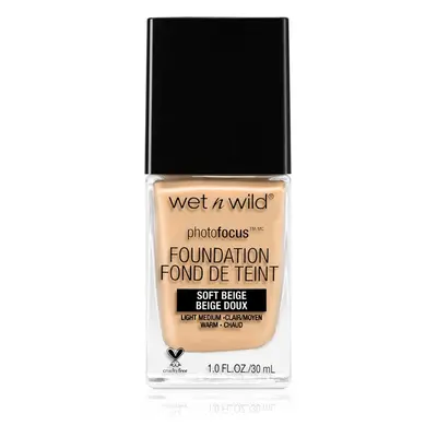 Wet n Wild Photo Focus mattító folyékony alapozó árnyalat Soft Beige 30 ml