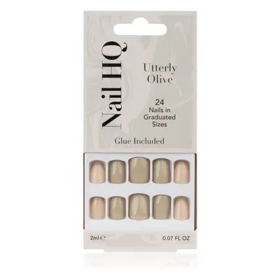 Nail HQ Square műköröm Utterly Olive 24 db