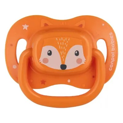 Canpol babies Cute Animals Soother 0-6m cumi Orange 1 db