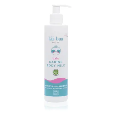 kii-baa® organic Baby Caring Body Milk testápoló tej pro- és prebiotikumokkal gyermekeknek szüle