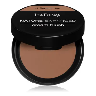 IsaDora Nature Enhanced Cream Blush arcpirosító kompakt ecsettel és tükörrel árnyalat 41 Caramel