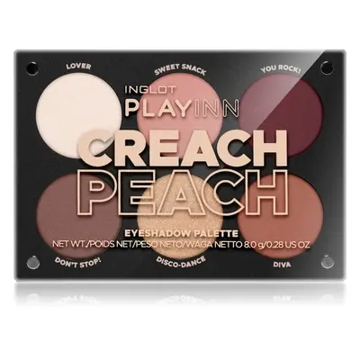 Inglot PlayInn szemhéjfesték paletta árnyalat Creach Peach