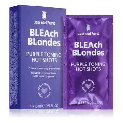 Lee Stafford Bleach Blondes Purple Toning Hot Shots hajápolás semlegesíti a sárgás tónusokat 4x1