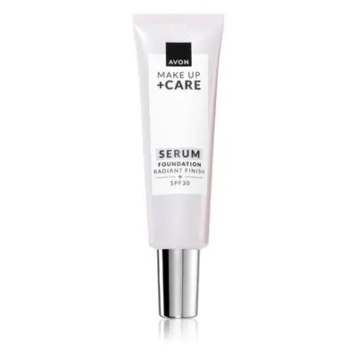 Avon Care + világosító hidratáló make-up SPF 30 árnyalat 330P Honey Beige 30 ml