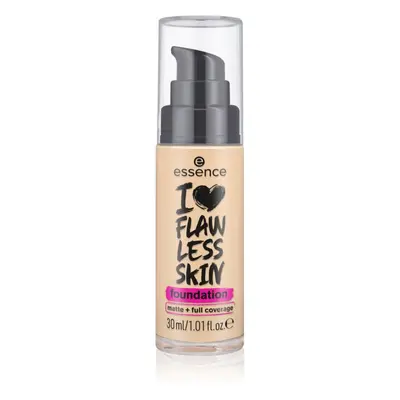 essence I LOVE FLAWLESS SKIN fedő hatású alapozó matt hatással árnyalat 30 - Dark Porcelain 30 m