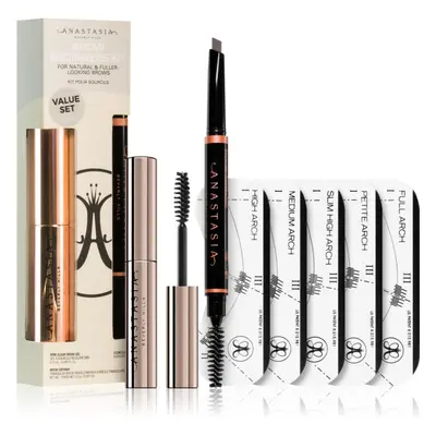 Anastasia Beverly Hills Brow Beginners Kit szett a szemöldökre Dark Brown árnyalat