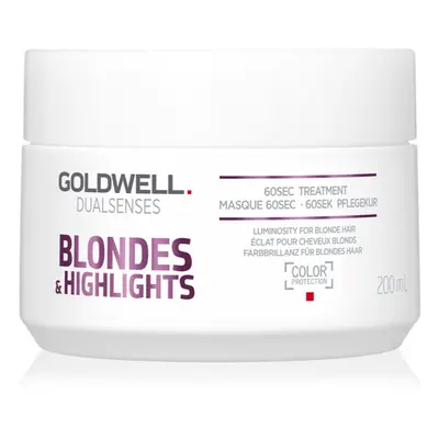 Goldwell Dualsenses Blondes & Highlights regeneráló maszk semlegesíti a sárgás tónusokat 200 ml