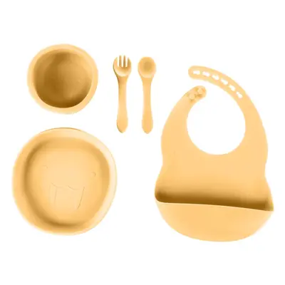 Zopa Silicone Set etetőszett gyermekeknek Mustard Yellow 1 db