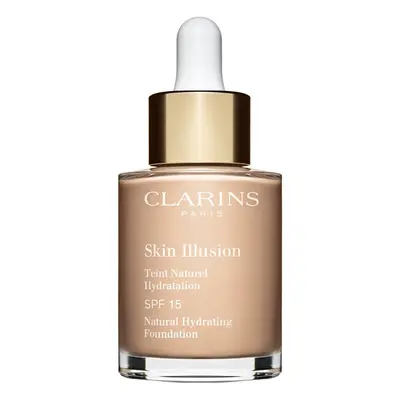 Clarins Skin Illusion Natural Hydrating Foundation világosító hidratáló make-up SPF 15 árnyalat 