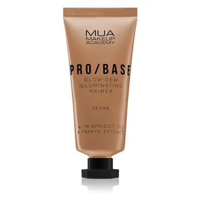 MUA Makeup Academy PRO/BASE Glow Dew ragyogást adó primer árnyalat Spark 30 ml