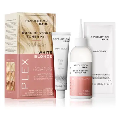 Revolution Haircare Plex Bond Restore Kit szett a hajszín élénkítéséért árnyalat White Blonde