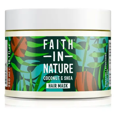 Faith In Nature Coconut & Shea hidratáló maszk száraz és sérült hajra 300 ml