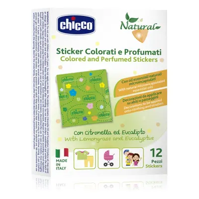 Chicco Natural Colored and Perfumed Stickers tapaszok rovarok ellen 3 y+ 12 db