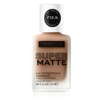 Revolution Relove Super Matte Foundation tartós matt alapozó árnyalat F12.5 24 ml