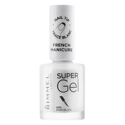 Rimmel Super Gel Step 1 lakk francia manikűrhöz árnyalat 090 Porcelain 12 ml