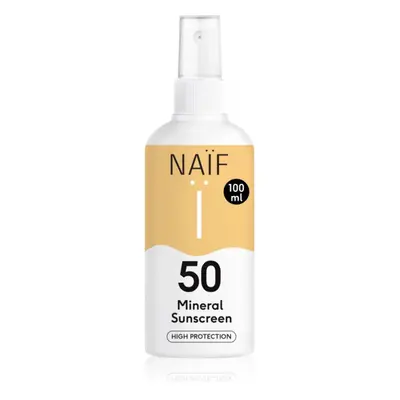 Naif Sun Mineral Sunscreen SPF 50 napvédő spray SPF 50 vízálló 100 ml