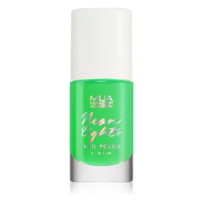 MUA Makeup Academy Neon Lights neon körömlakk árnyalat Acid Lime 8 ml