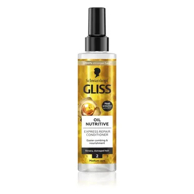 Schwarzkopf Gliss Oil Nutritive regeneráló balzsam a rakoncátlan és töredezett hajra 200 ml