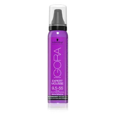 Schwarzkopf Professional IGORA Expert Mousse színező hab hajra árnyalat 9,5-55 Honey 100 ml