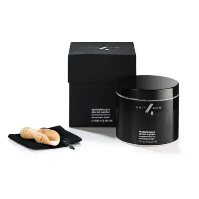 Unit4Men Bath Set Citrus & Musk fürdősó regeneráló hatással 700 g