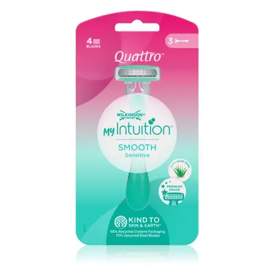 Wilkinson Sword Quattro for Women My Intuition Smooth eldobható borotvák Aloe and Vitamin E 3 db