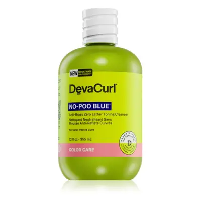 DevaCurl No-Poo Blue® hidratáló sampon hullámos és göndör hajra semlegesítő réz alaptónusok 355 