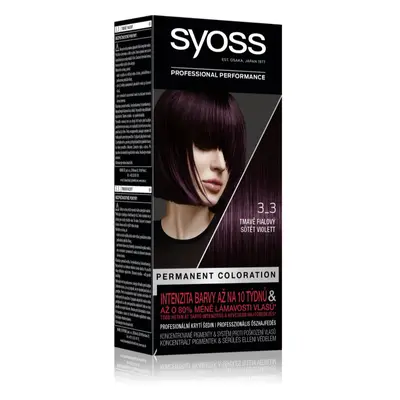 Syoss Color tartós hajfesték árnyalat 3-3 Dark Violet